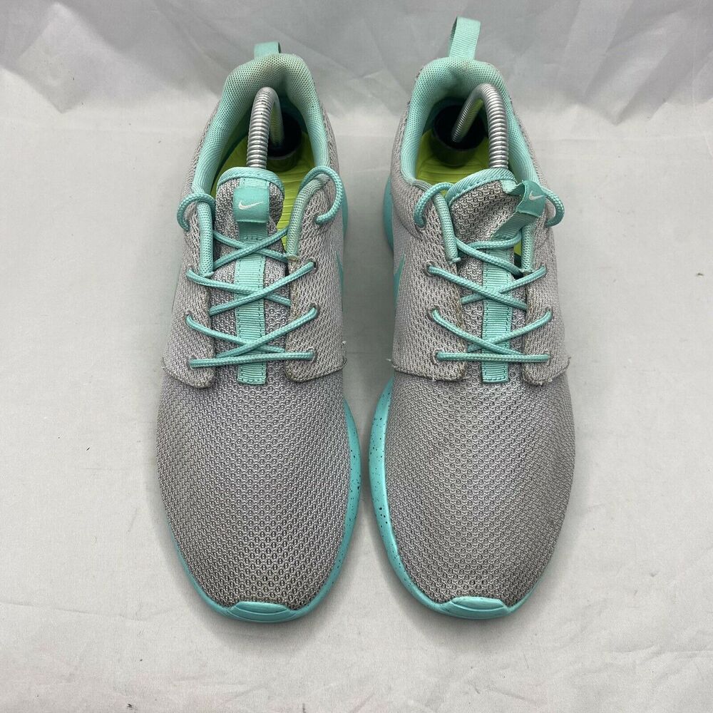 Nike iD Roshe One ‘Thank God’ Running Shoes Gray/Teal Women’s 10 Custom - Picture 4 of 8